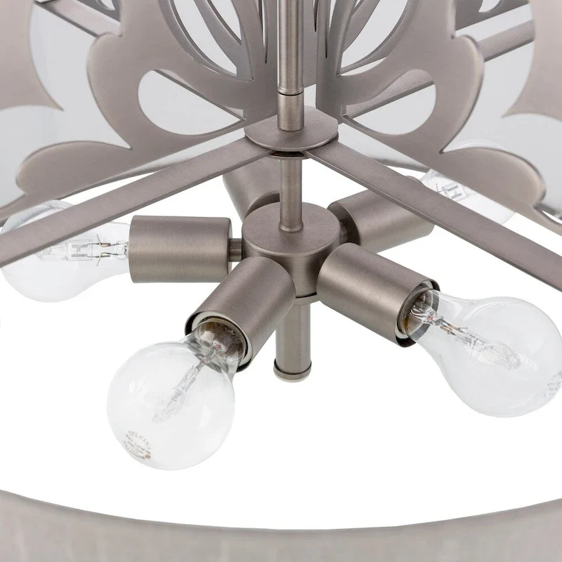 Roxton Modern Damask Metal 3-Light Pendant