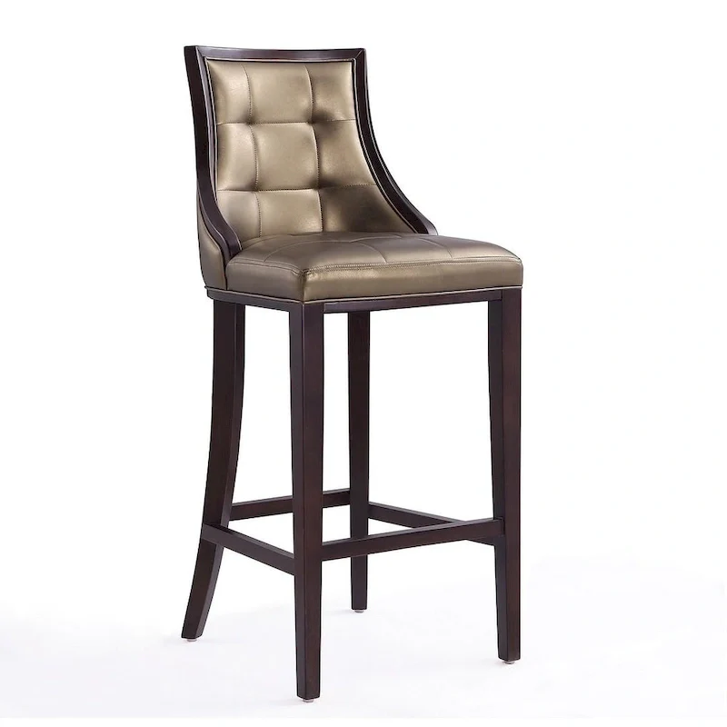 45 in. Walnut Beech Wood Bar Stool (Set of 2)