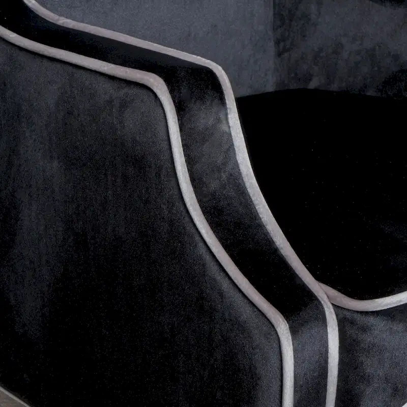 25.9 High Back Velvet Club Chair with Wide Backrest