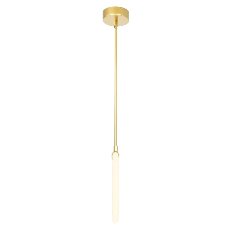 Hoops 1 Light LED Pendant With Satin Gold Finish - Satin Gold