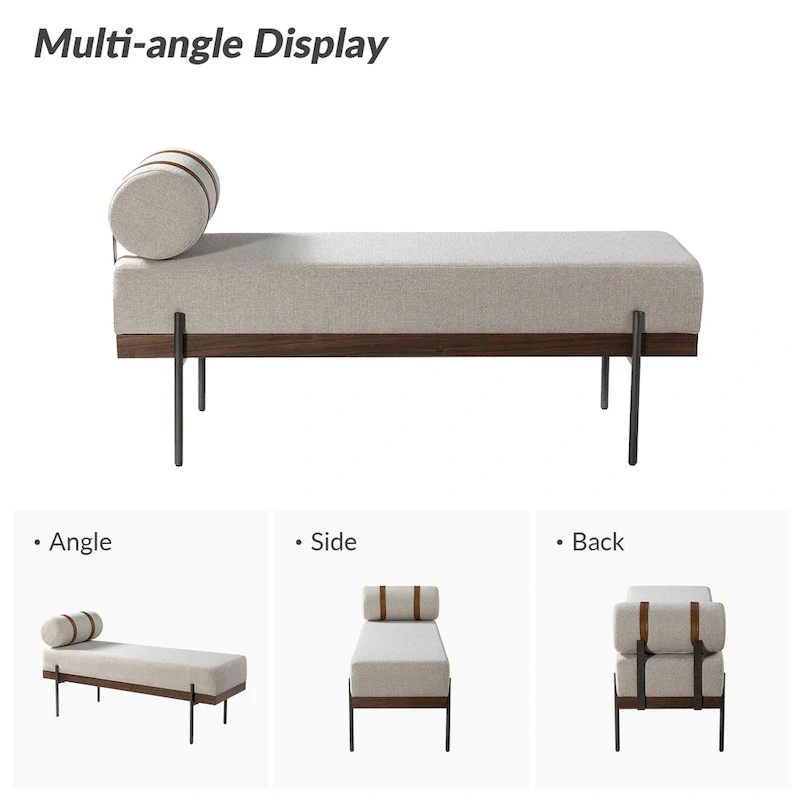 Damacio Entryway Bench with Removable Pillow