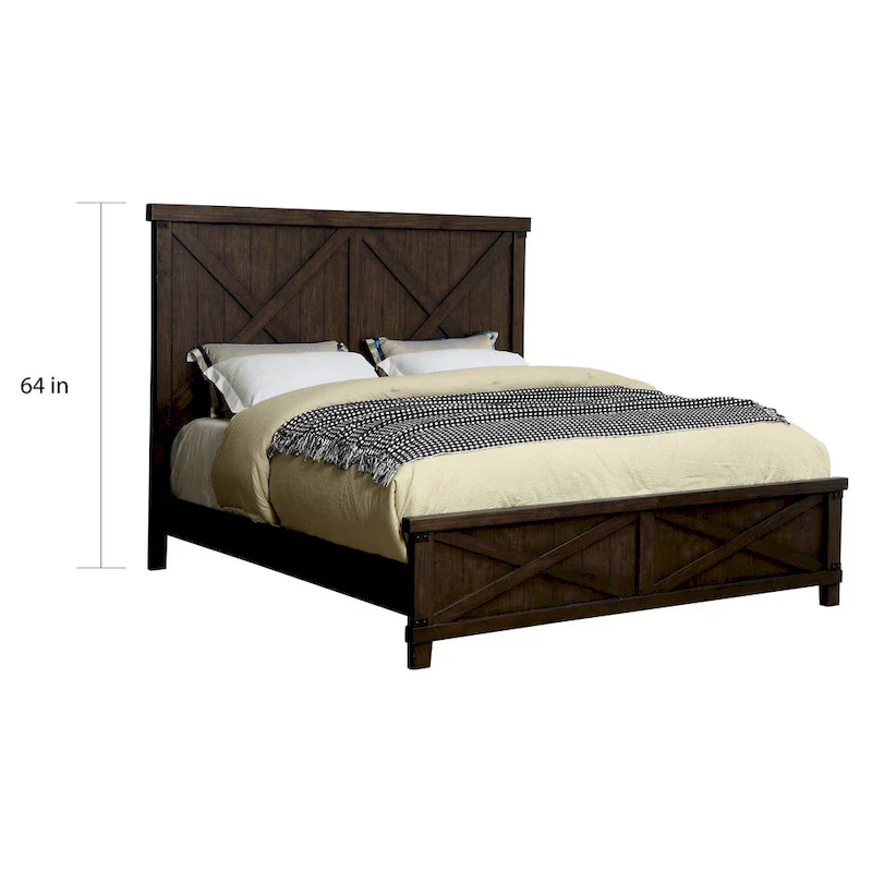 The Gray Barn Epona Farmhouse Dark Walnut Wood Bed