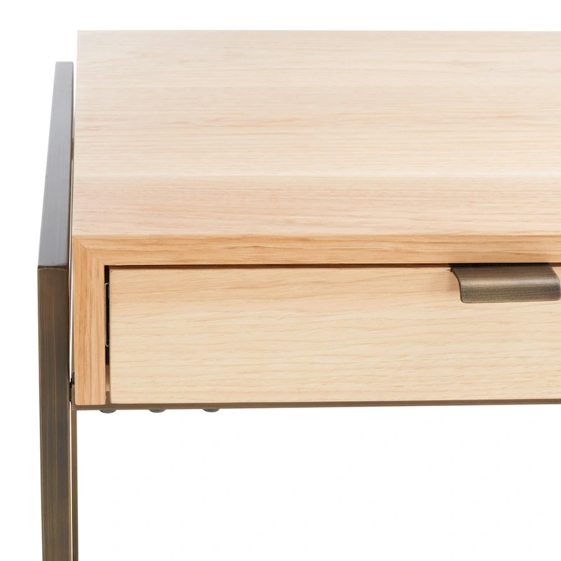 SAFAVIEH Couture Radunka 3-Drawer Smoked Eucalyptus Writing Desk