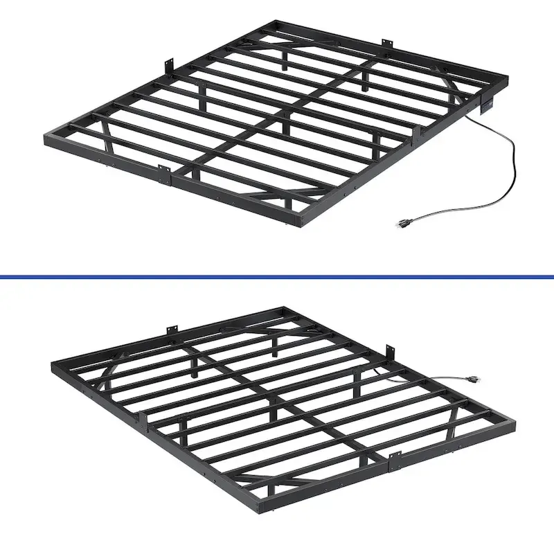 Floating Bed Frame with LED Lights