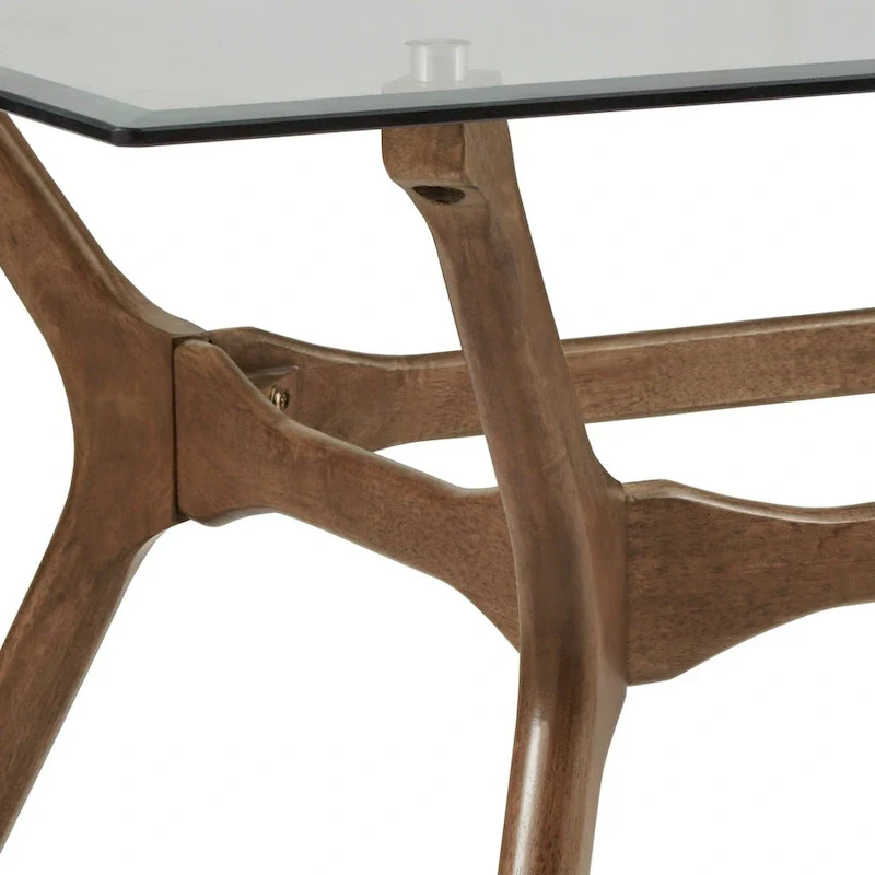 Mid-Century Dark Walnut Rectangular Dining Table