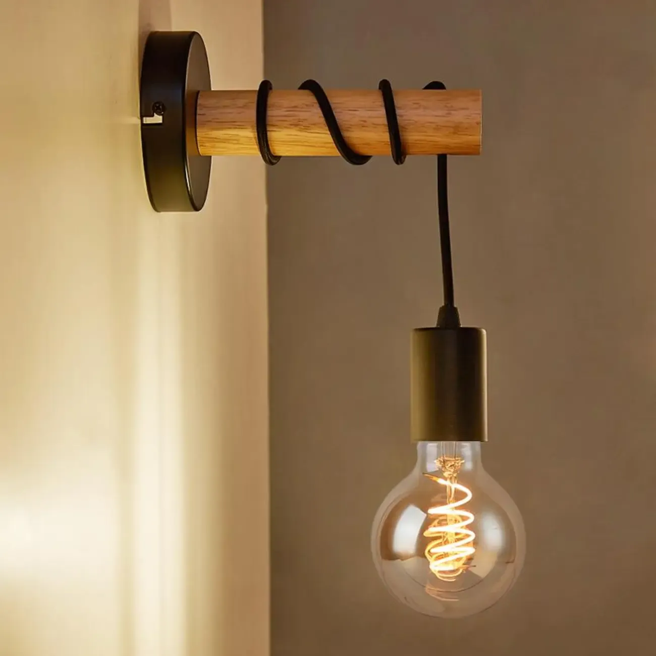 Industrial Black Geometric Wall Sconce Light Residential Use