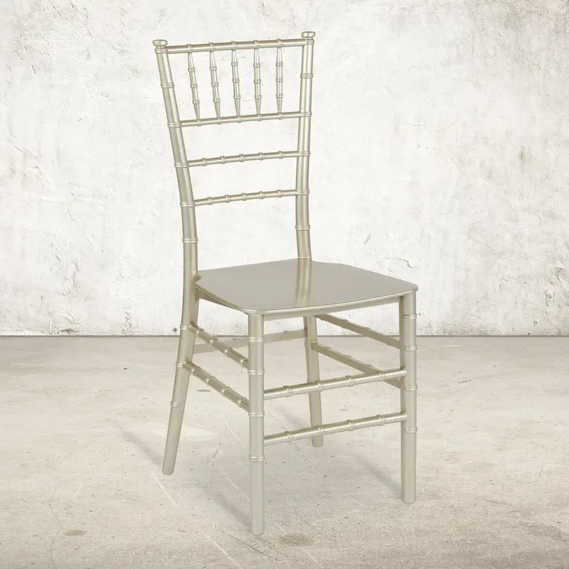 Resin Stackable Chiavari Chair - 15W x 18.75D x 35H - 15W x 18.75D x 35H