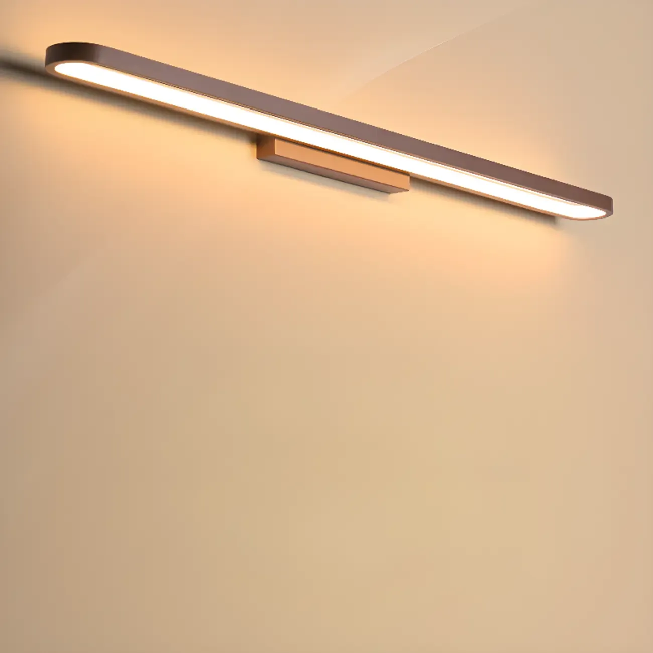 Modern Coffee Straight LED Bathroom Vanity Light in Hardwired