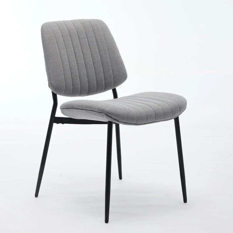 GDFStudio Modern Armless Upholstered Dining Chairs with Metal Legs