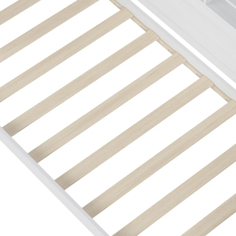 Twin Daybed with Shelves, Trundle & Desk