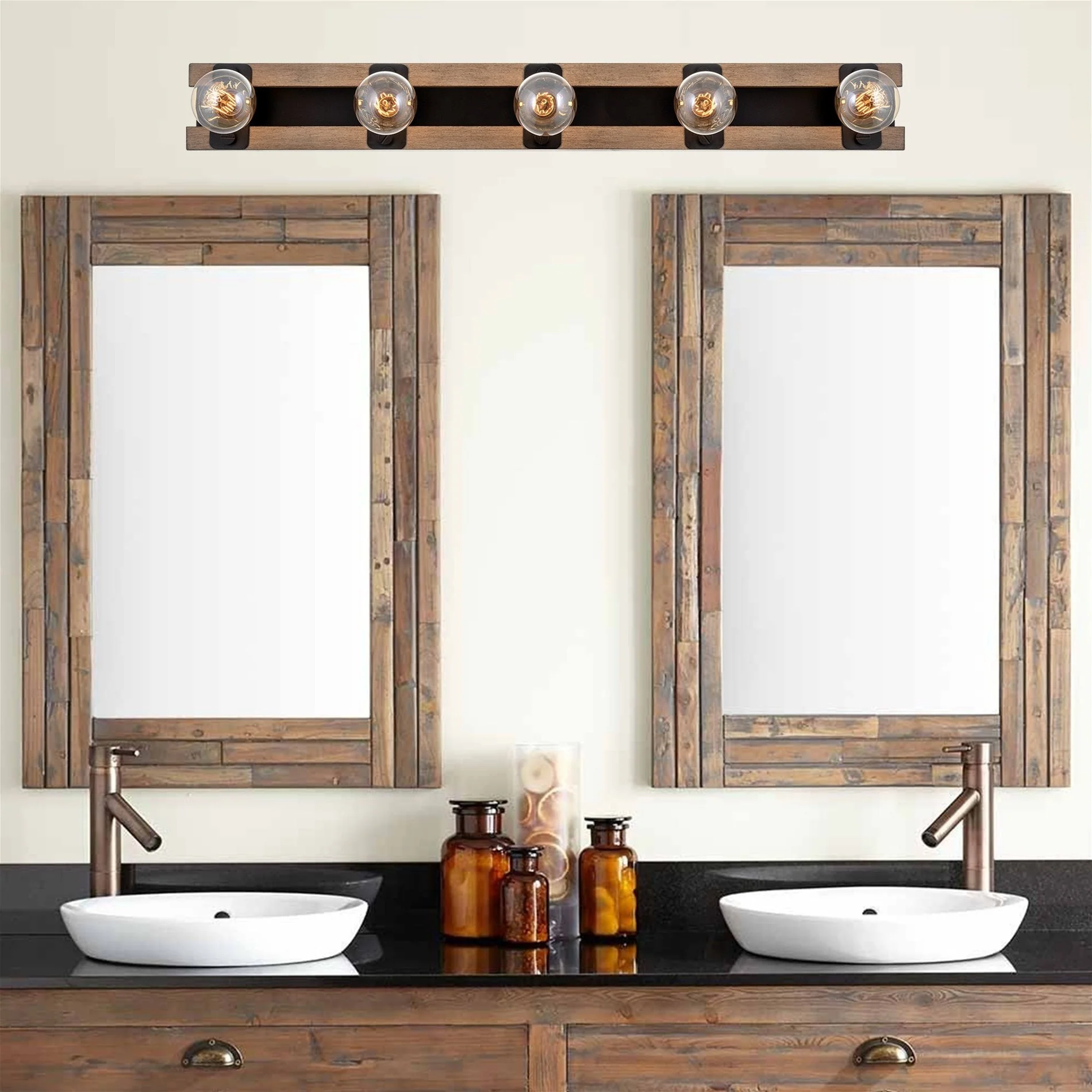 Hogan 36 5-Light Farmhouse Vanity / Bathroom Light Bar