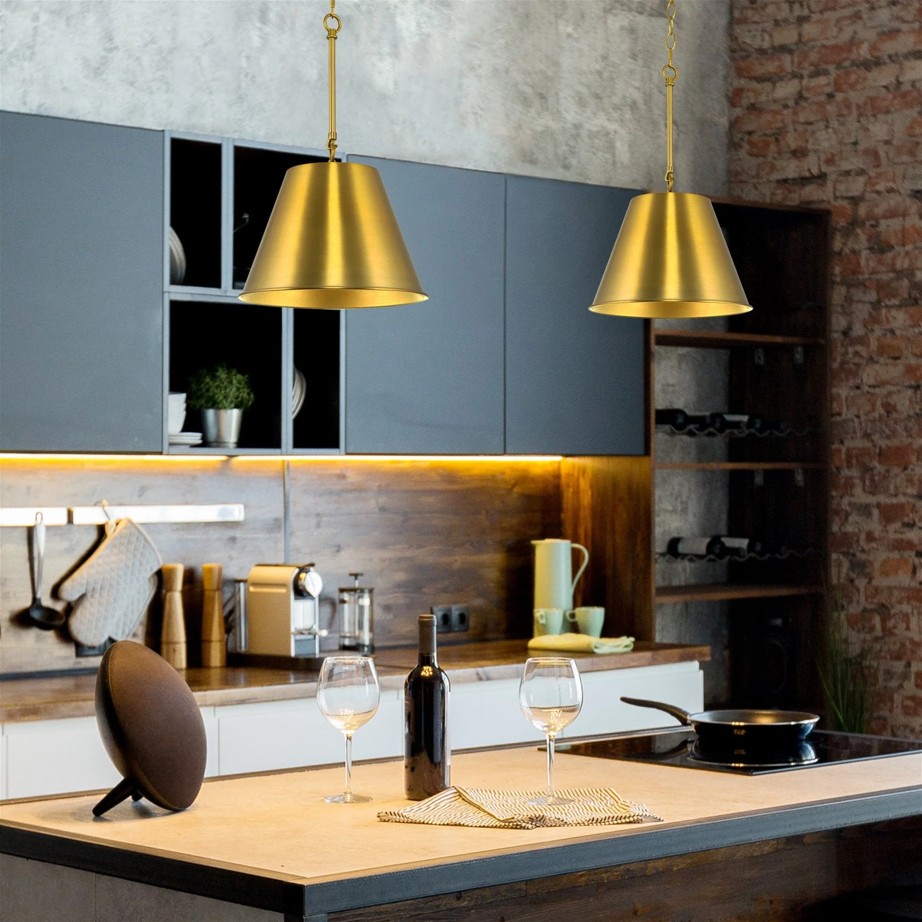 Vida 12 Modern Industrial Pendant Light