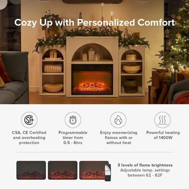 Blake Electric Fireplace Mantel TV Stand