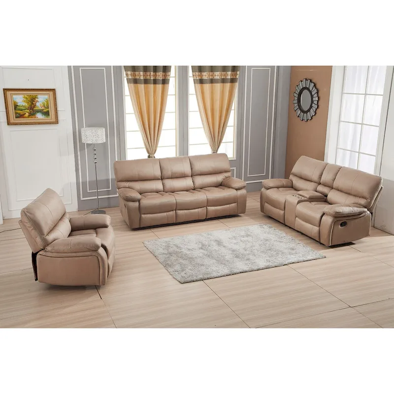 Microfiber Reclining Sofa, Loveseat and Chair