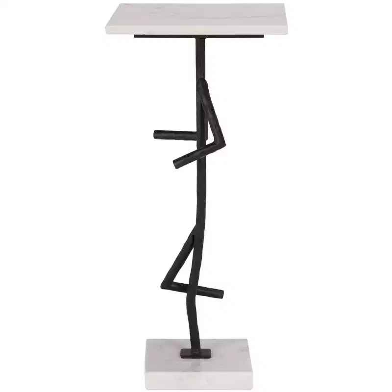 Warso Marble Side Table - ACC3751 - Marble/Black - Safavieh
