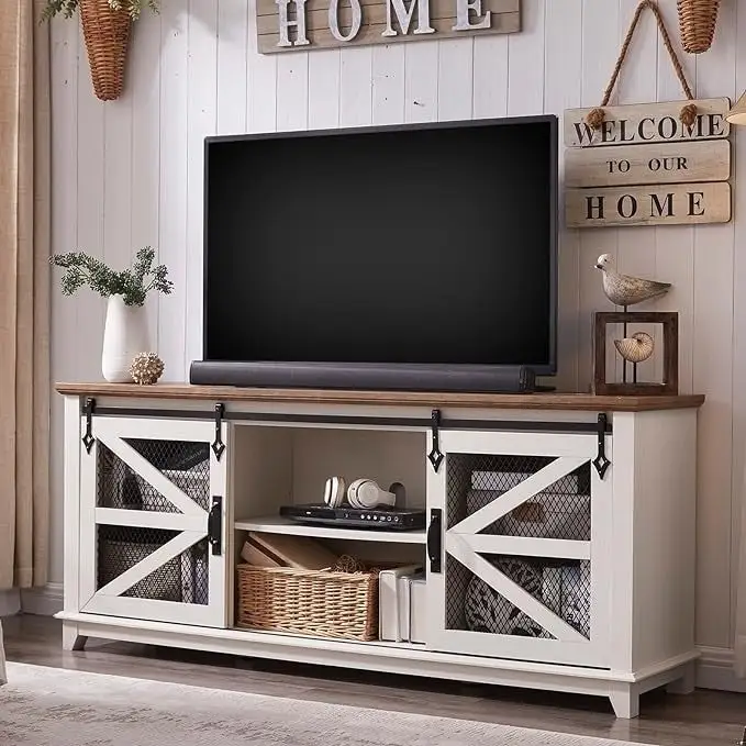 Industrial & Farmhouse TV Stand, Entertainment Center, TV Console