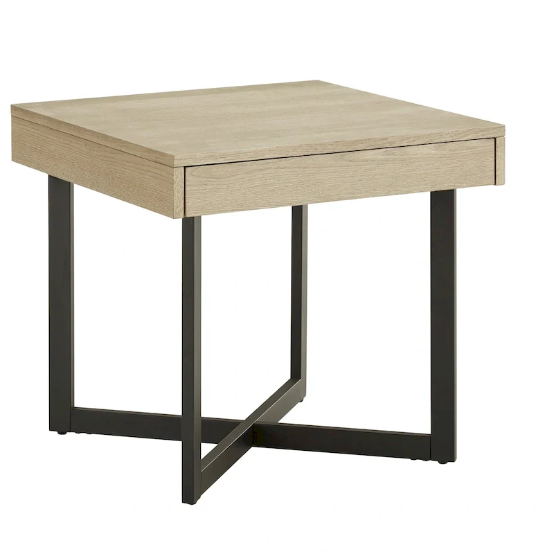 Eldersley Wood Finish End Table with One Drawer by