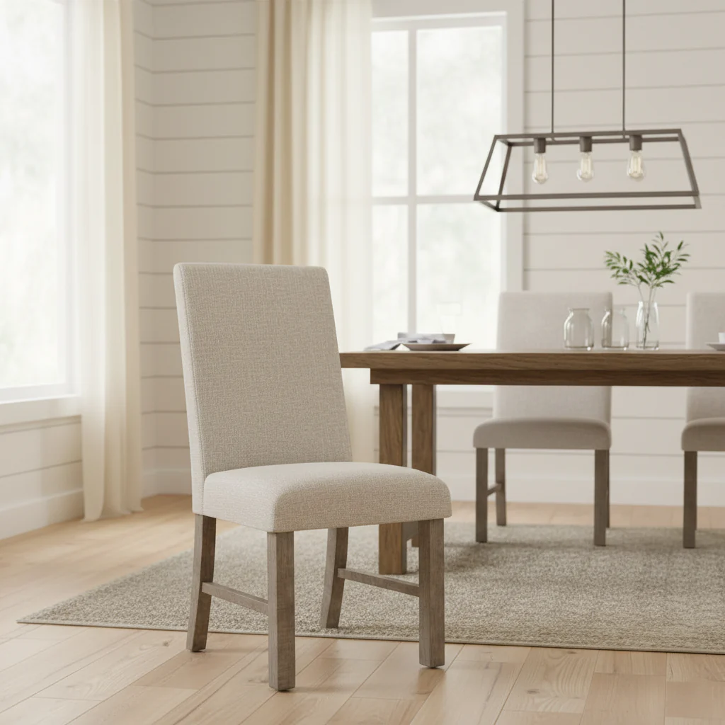 Rustic Grey Wood 7-Piece Dining Table Set
