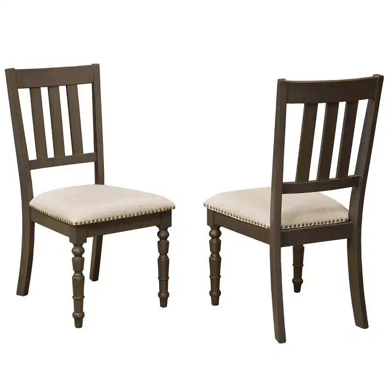 Brassex Set of 2 Claudia Dining Chairs Beige