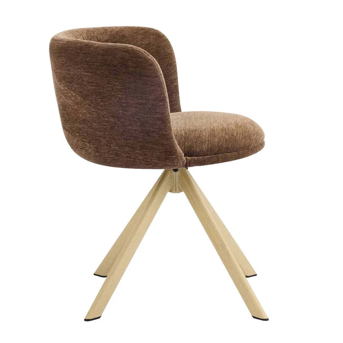 Modern Low Back Fabric Swivel Dining Chairs Set of 2