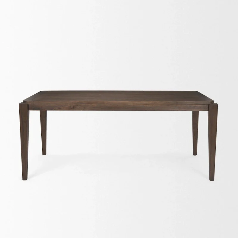 Teva Dark Brown Wood Rectangular 72  Dining Table - 72.0L x 39.0W x 30.0H