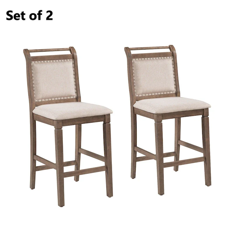 3-Piece Rustic Dining Set with Drop Leaf & 2 Chairs
