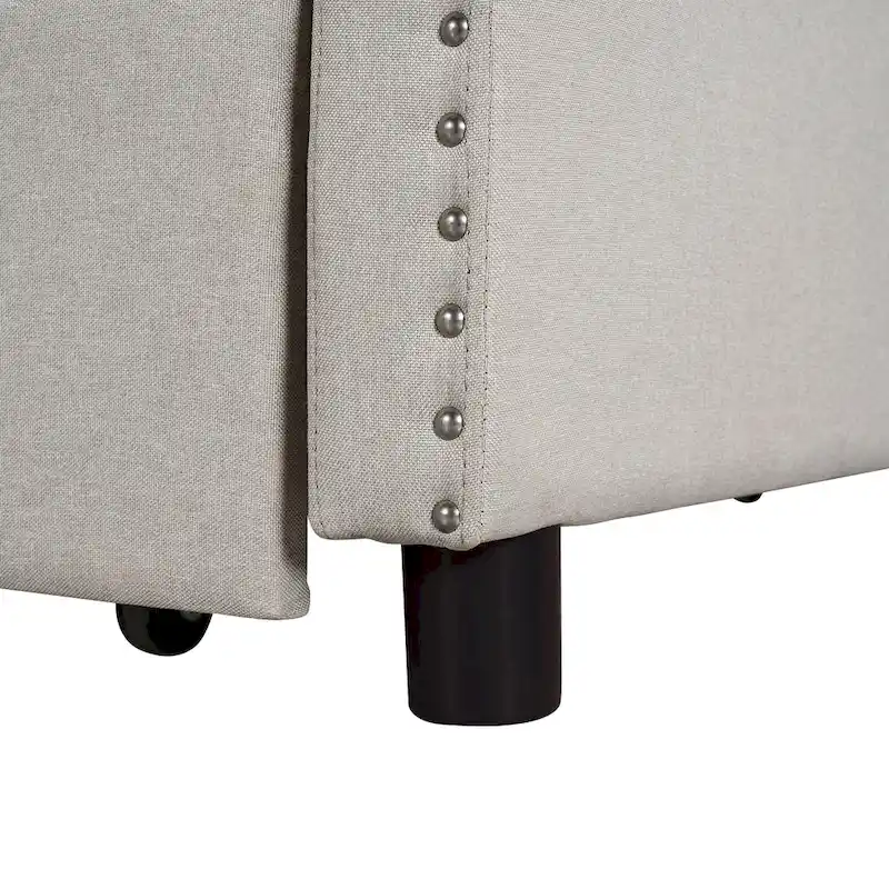 Full Size Upholstered Daybed with Twin Size Trundle