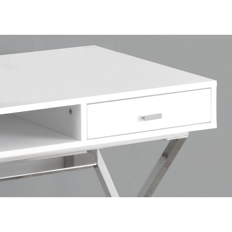 Monarch Specialties 48  Desk with Drawers and Open Shelf