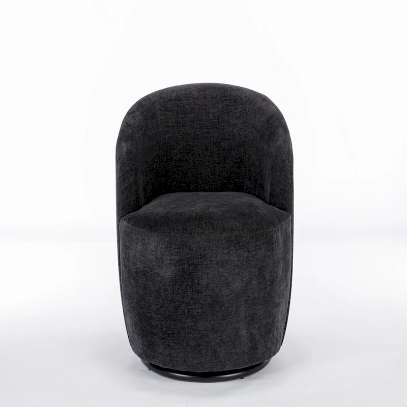 Chenille Fabric Swivel Accent Armchair