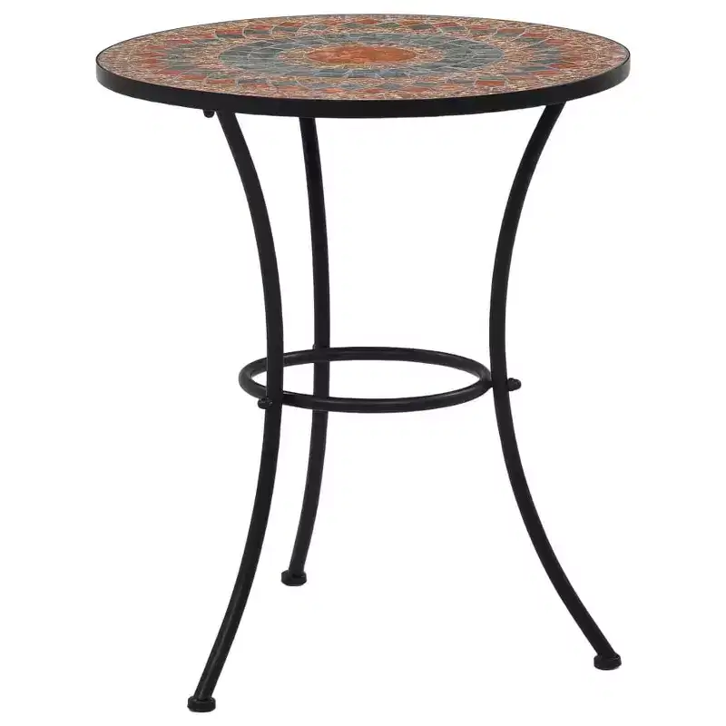 vidaXL Mosaic Bistro Set Terracotta Powder-coated iron, ceramic tile