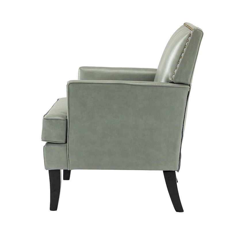 Nileus Modern Classic Polyester Accent Chair with Solid Wooden Legs Set of 2 by HULALA HOME