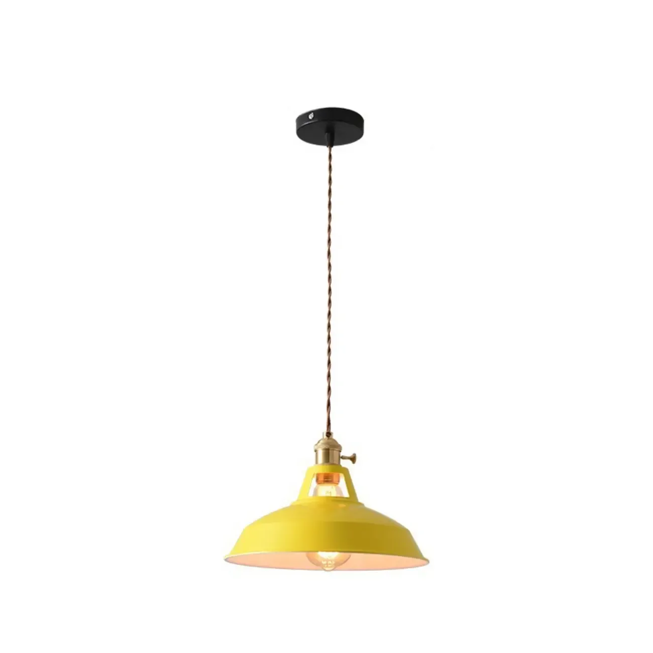 Macaron Iron Dome Pendant Lamp with Hardwired