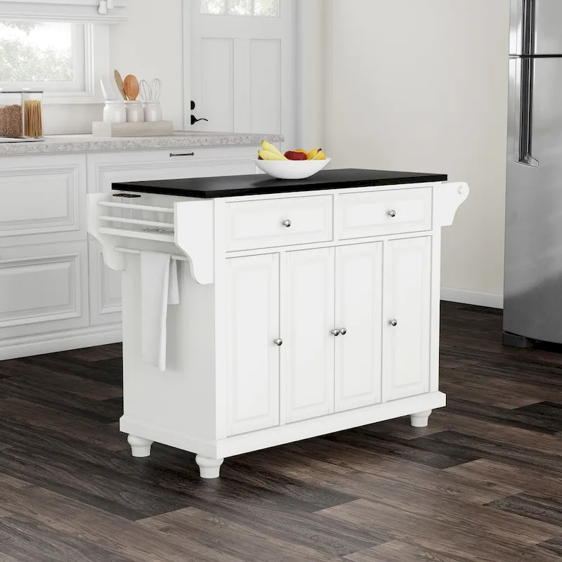 Cambridge Granite Top Full Size Kitchen Island/Cart - 18d x 51.5w x 36h