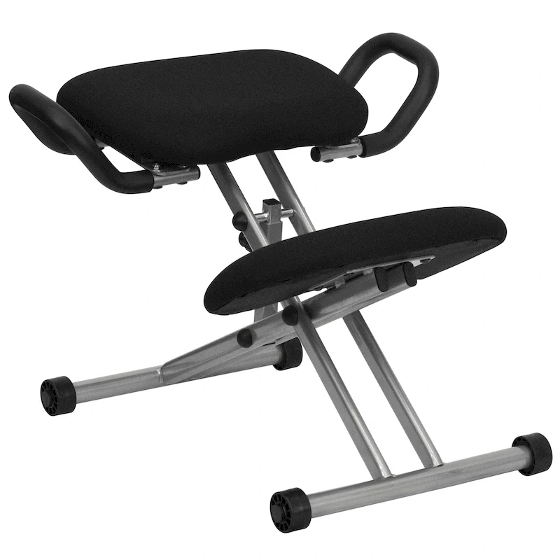 Ergonomic Kneeling Office Chair with Handles in Fabric