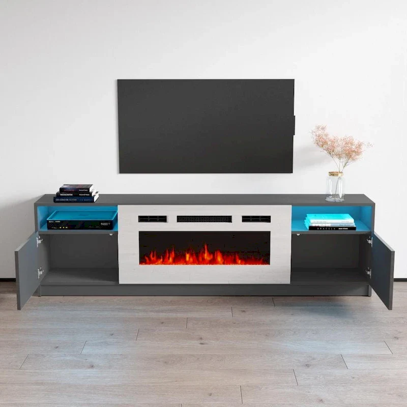 Strick & Bolton Amsden Electric Fireplace TV Stand