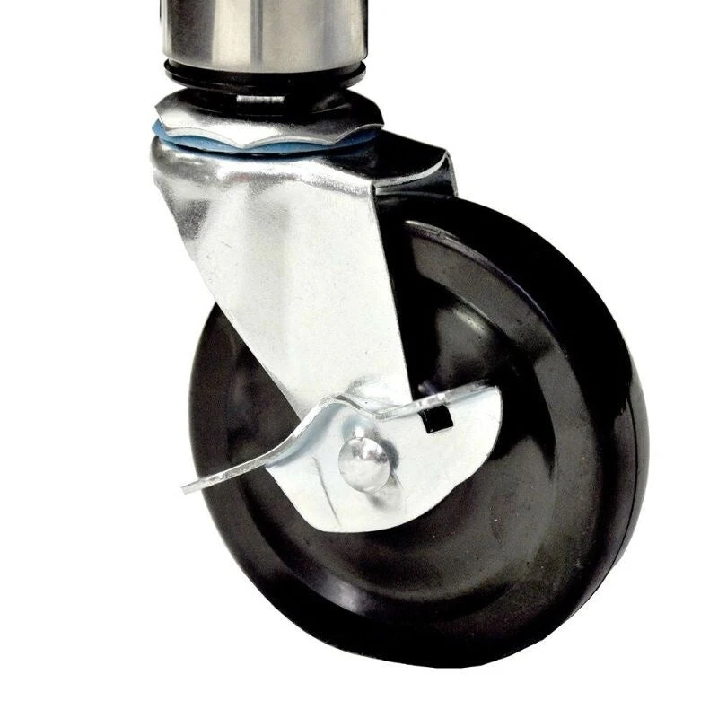 Stainless Steel 2-ft Kitchen Island Cart Prep Table with Casters - 48L x 24W x 35H in.