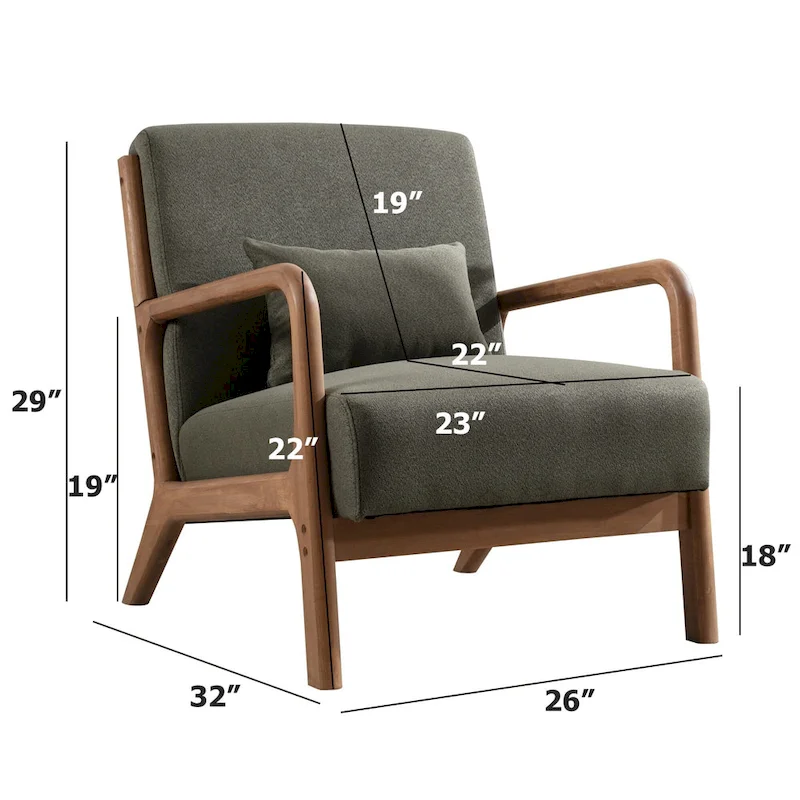 Ebello Modern Solid wood Accent Chair