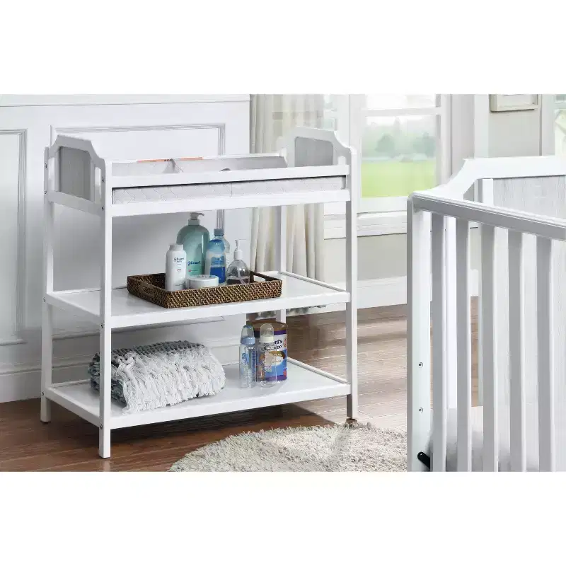 Brees Changing Table White/Graystone