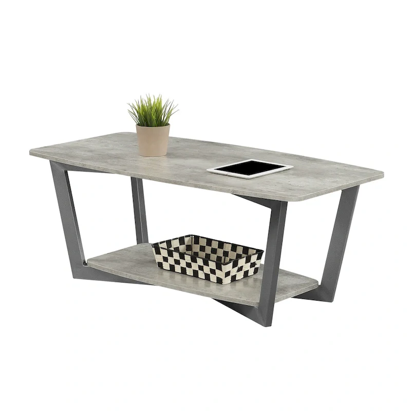 Convenience Concepts Graystone Coffee Table with Shelf