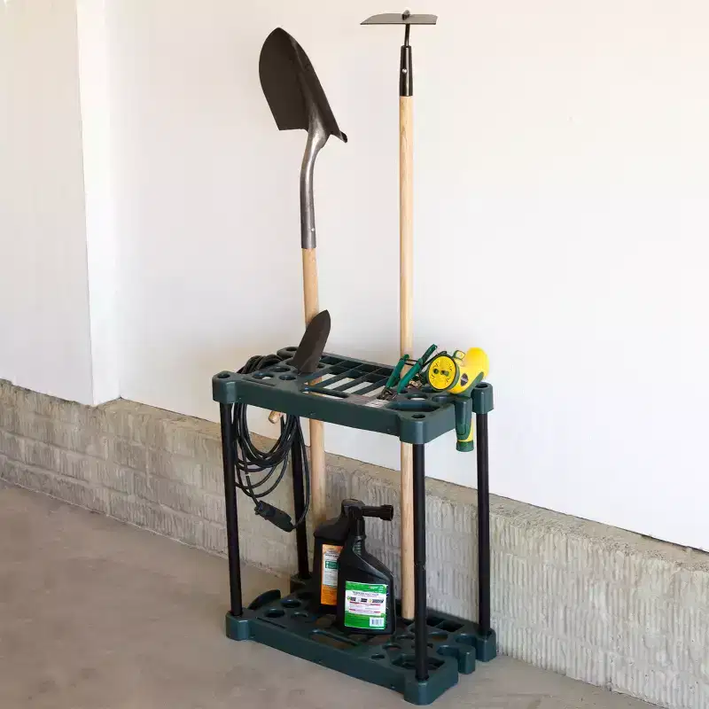 Fleming Supply Compact Utility Garden Tool Storage Rack  23 x 12.5 x 24