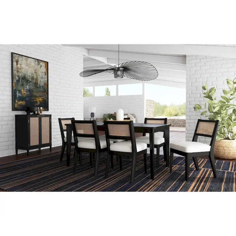 Brentwood Black Wood Rectangle Dining Table by Homestyles - 66 x 30 x 36
