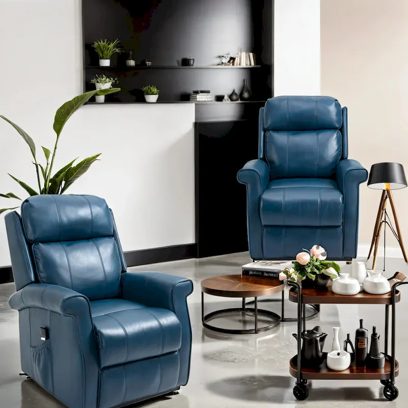 GZMR Faux Leather Elderly Power Lift Recliner Chair