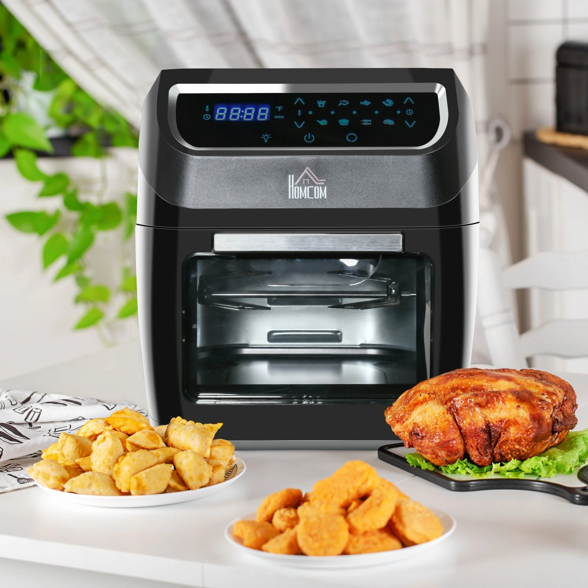 HOMCOM Large Air Fryer Oven with Family Size, Countertop Oven Cooking Gift - 12.5 x 13.25 x 14.5