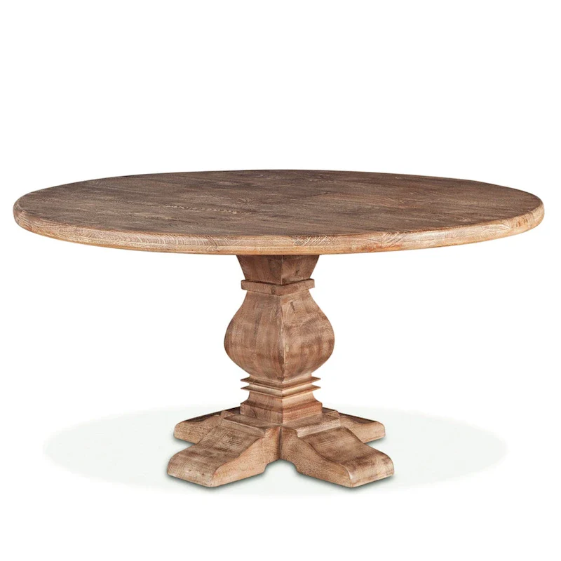 Round Mango Wood Dining Table