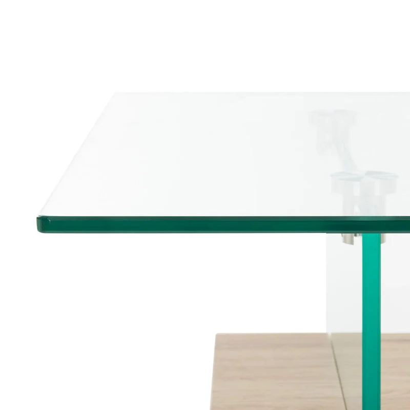 SAFAVIEH Gennie Modern Glass Coffee Table - 43.3  x 23.6  x 16.5  - 43Wx24Dx17H