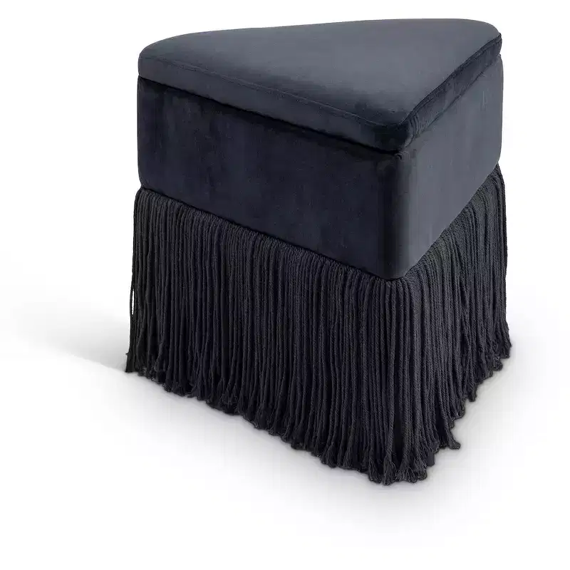 Meridian Furniture,Trivoli Velvet Ottoman/Stool