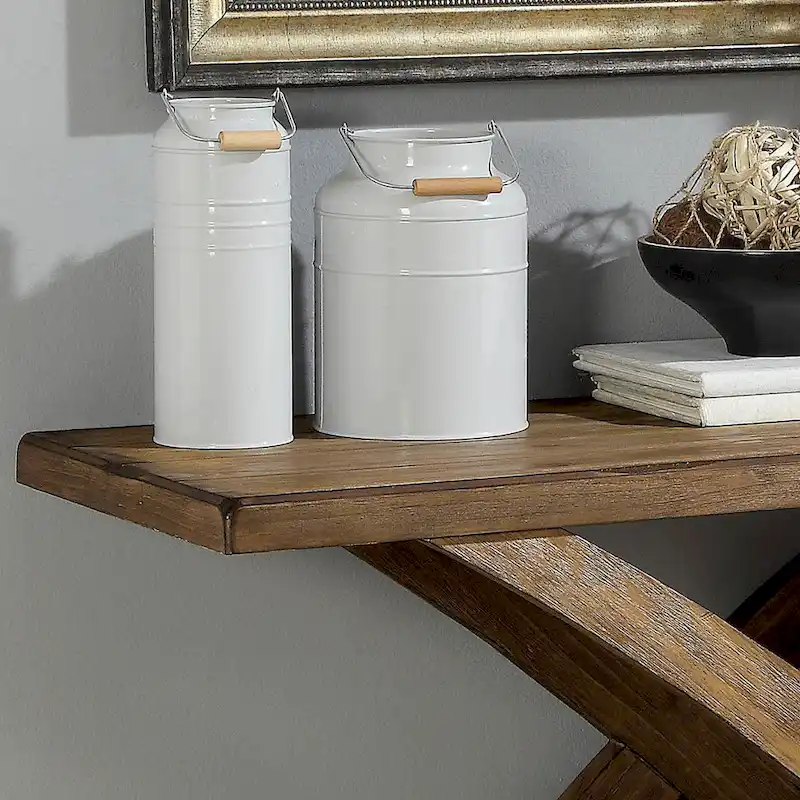 Solid Wood Sofa Table with Storage Shelf