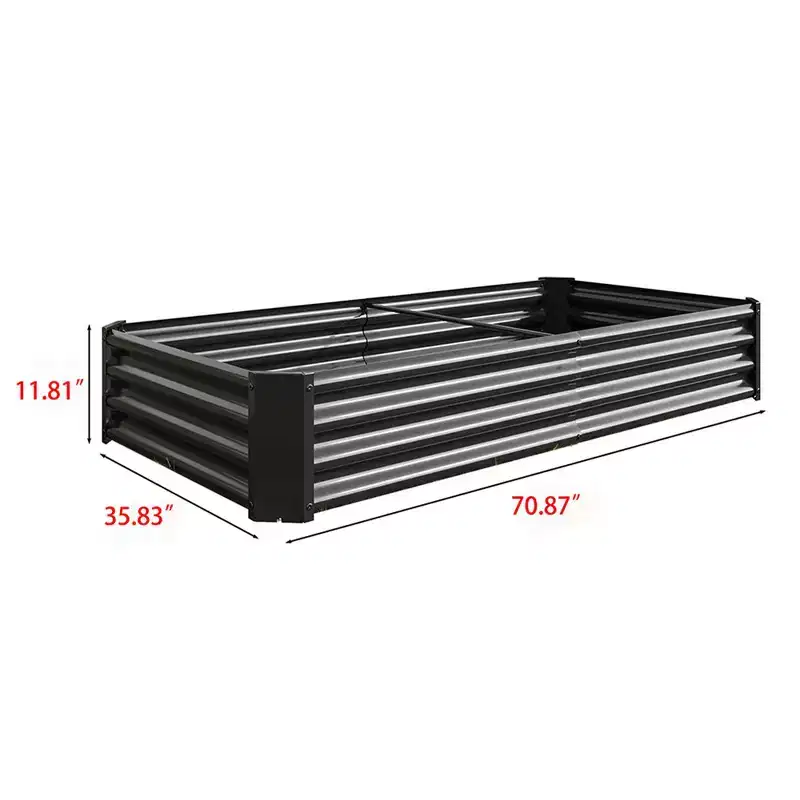 421ft Raised Garden Bed, Rectangle Outdoor Planter Box, Multi-purpose Backyard Patio Planter Raised Beds for Flowers