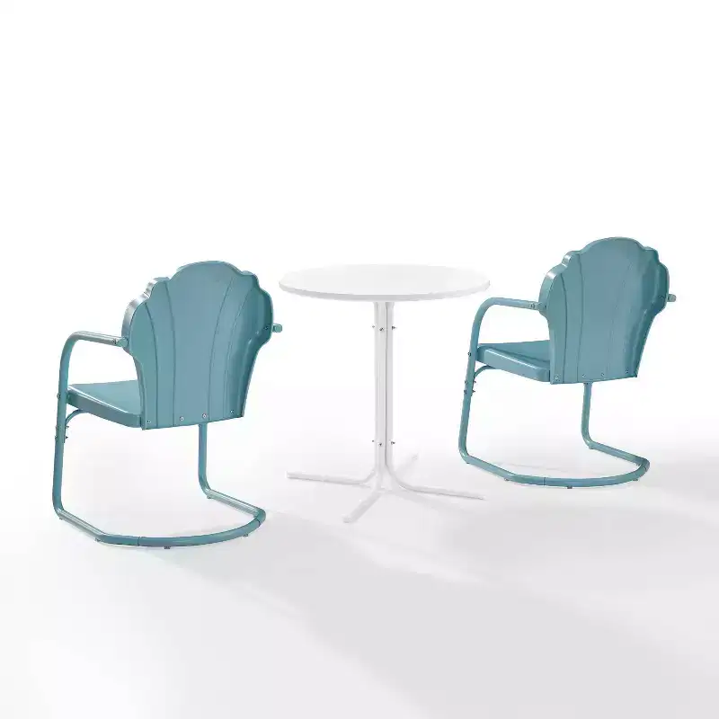 Crosley 3pc Tulip Retro Metal Bistro Set