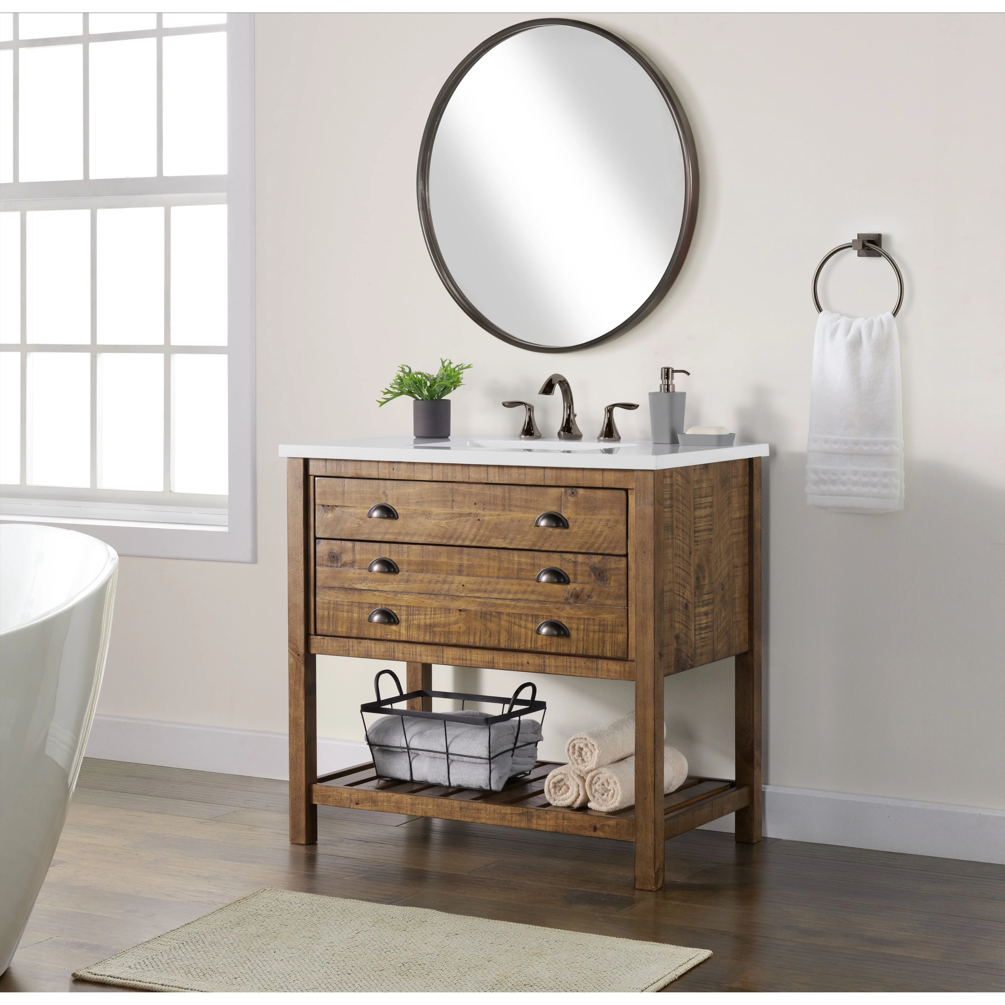 Monterey 37 Farmhouse Single Bathroom Vanity with Top